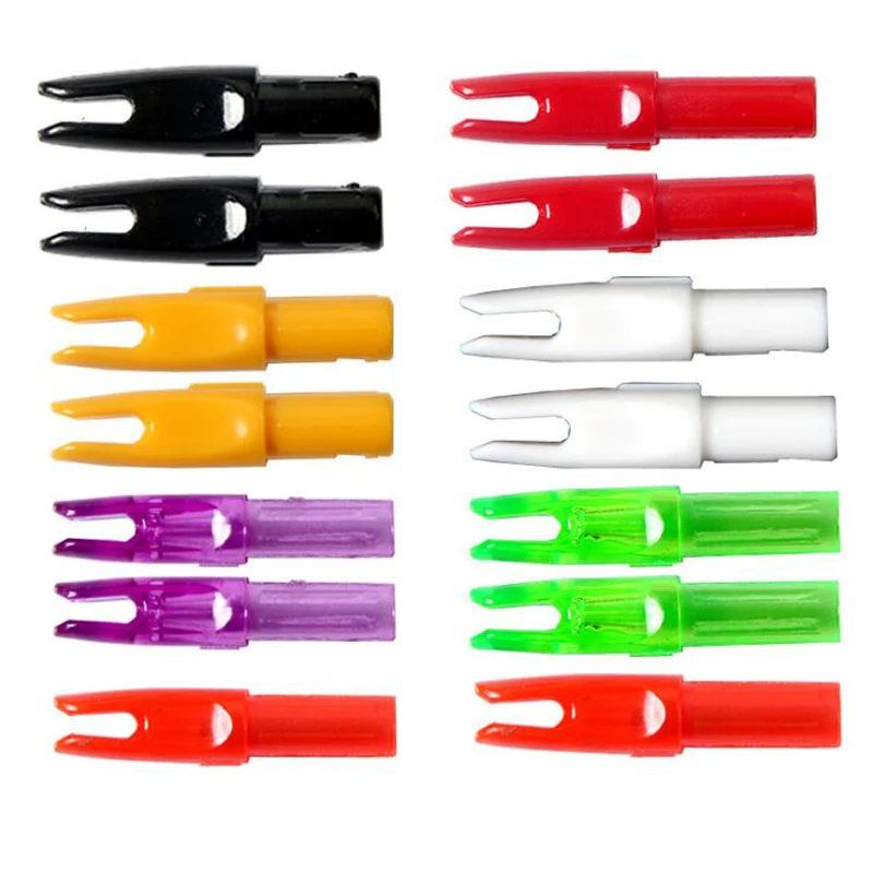 

100pcs ID6.2mm Archery Arrow Nocks Internal 6 Colors Arrow Tail For Carbon Fiberglass Arrow Shaft DIY Shooting