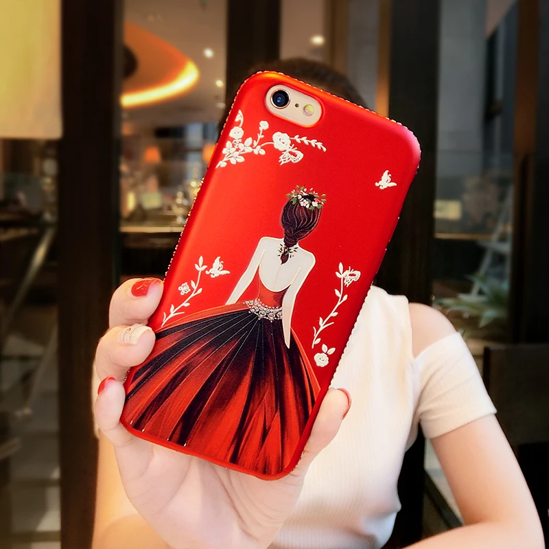 Мягкий силиконовый блестящий чехол со стразами для iphone 7 SE 5 5S 6 6s 8 Plus X экрана