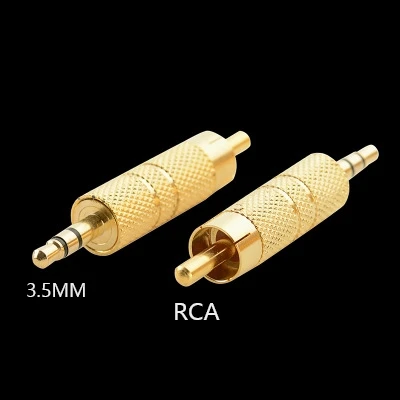 

3.5mm Male Mono Jack to AV RCA Male Audio Video Converter Adapter Gold Plated extension Connector Plug for speakers media