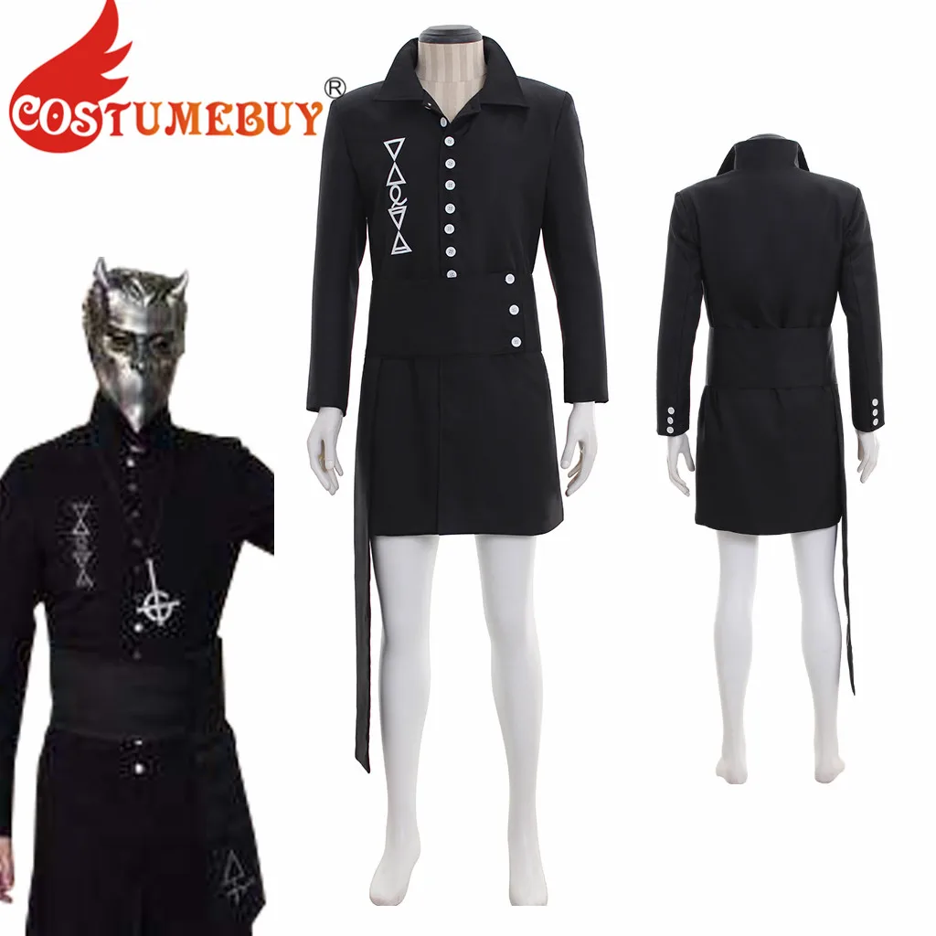 Ghost B.C Nameless Ghoul Cosplay Costume Uniform Black Coat Props Full Set 