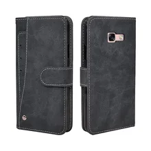 Роскошный чехол-бумажник для samsung Galaxy A3 A5 A7 A8 A8+ Plus чехол винтажный кожаный силиконовый чехол из ТПУ с отделениями для карт