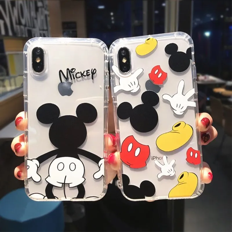 

Cartoon Mickey Minnie Mouse Case For iPhone 6 6s 7 Plus Pooh Bear Piglet Clear Soft TPU Fundas For iPhone 8 X 7 XS MAX XR Cover