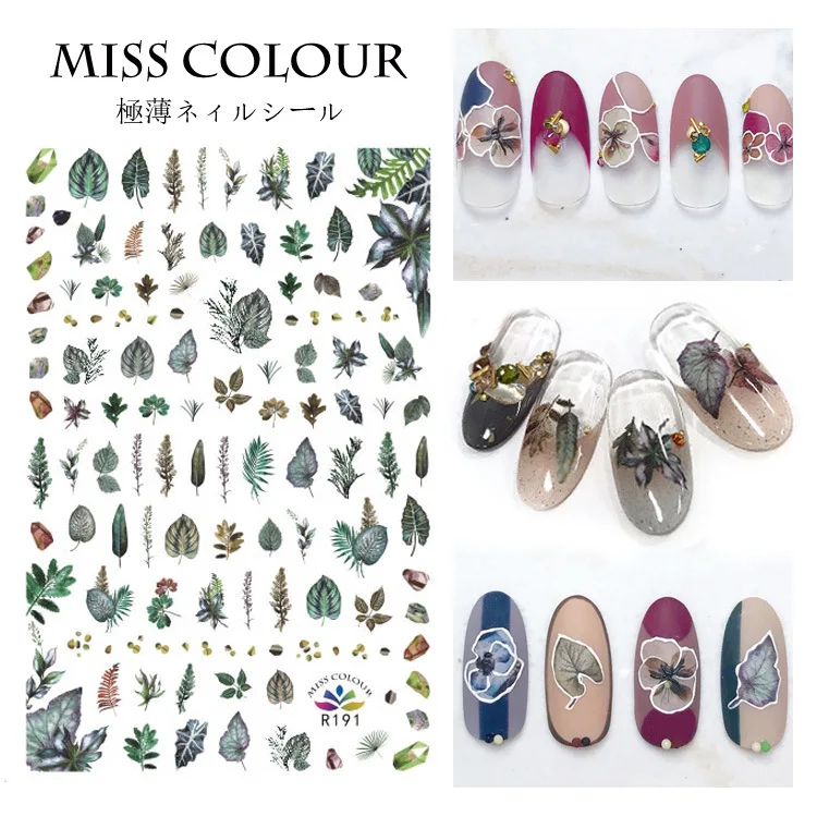 

2 Sheets Fashion Nail Sticker Specimen Daisy Sunflower Flicka flower Rose Wraps Slider for Nail Art Decoration ManicureR187-R194