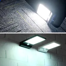 600lm Солнечный светодиодный уличный светильник с датчиком движения PIR 3 режима Удлинительный стержень энергосберегающий настенный светильник для гаража 2 шт./лот