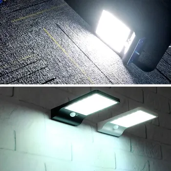 

600lm Solar LED Street Light With PIR Motion Sensor 3 Modes Extension Rod Energy Saving Garage Pathway Wall Light 2pcs/Lot