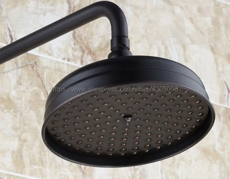 

Black Oil Rubbed Bronze Round 8" Rainfall Shower Head Bathroom Shower Head Water Saving Spray Bsh003