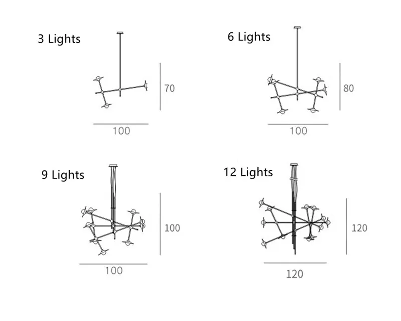Italy Delightful Modern Pendant Lamp-Size