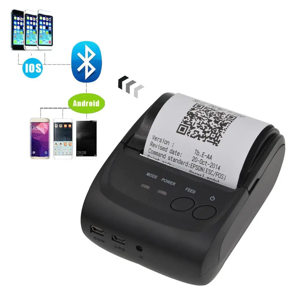 

58mm USB Wireless Bluetooth 4.0 Portable Receipt Thermal Printer for IOS Android Windows Dropship 8.15