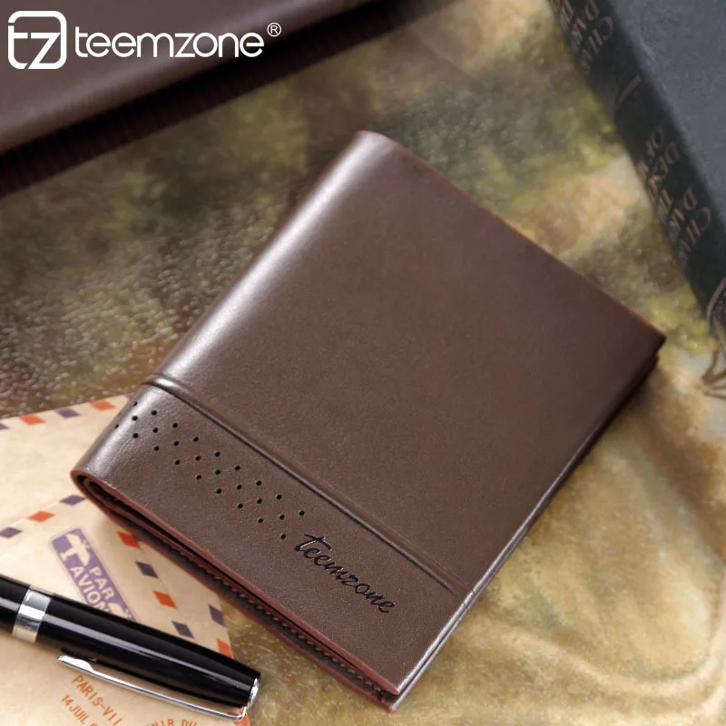 

teemzone - Minimalist Bifold Thin Wallet Compact Design Slim Fashion Suit Insert Purse Men Leather Wallet Carteira Masculina J25