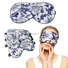 1 шт. новая шелковая маска для сна с цветочным принтом, спальные дорожные очки, маски, повязка LNG5