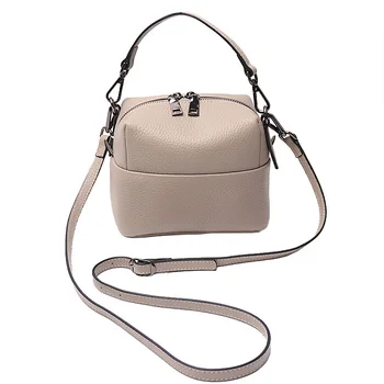 

Women Handbag Bag New Fashion Genuine Real Leather Soft Small Female Crossbody Messenger Bag with Double Straps Chic Style Bags