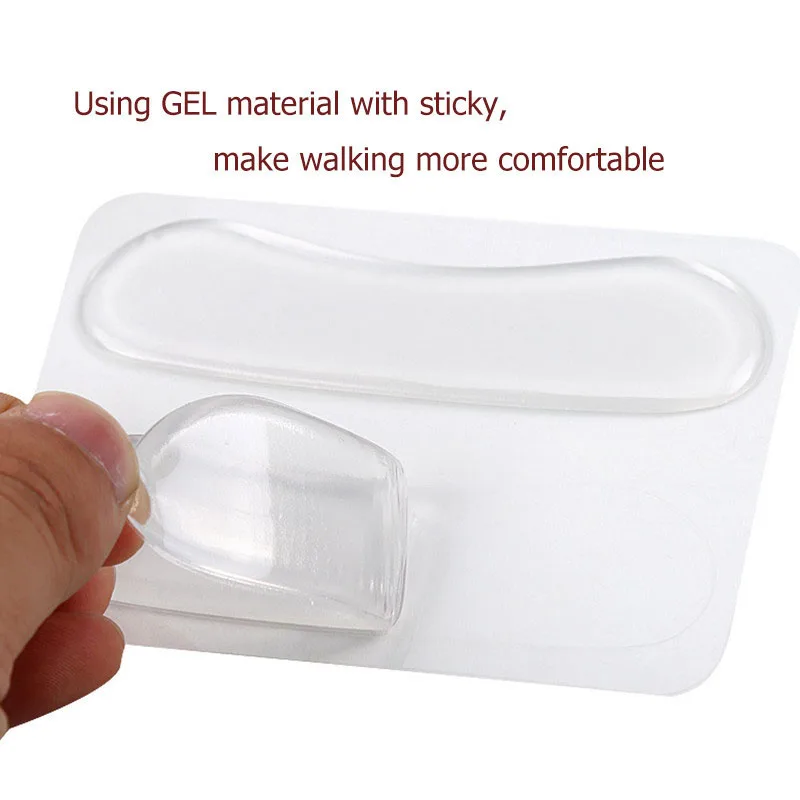 Transparent Heel Protection Insoles Silicon Gel Heel Sticker Silicone Shoe  Heel Post Back Heel Insert