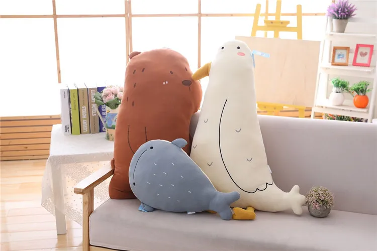 Детские подушки в японском стиле с мультяшным медведем, мягкие игрушки для спальни для девочек, плюшевые игрушки для сна, мягкие игрушки для малышей