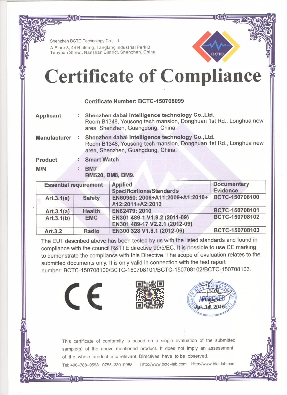 CE-RTTE