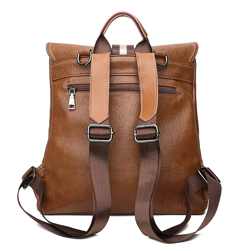 School Backpack For Teenage Girl 2019 New PU Leather Backpacks Fashion Womens Backpack Bag Shoulder Sac A Dos Ladies Bagpack 