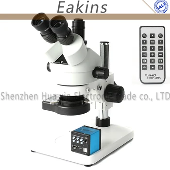 

Simul-Focal Trinocular Stereo Microscope 7X 45X Continuous Zoom + 16MP 1080P HDMI USB TV Digital Video Camera TF Card Recorder