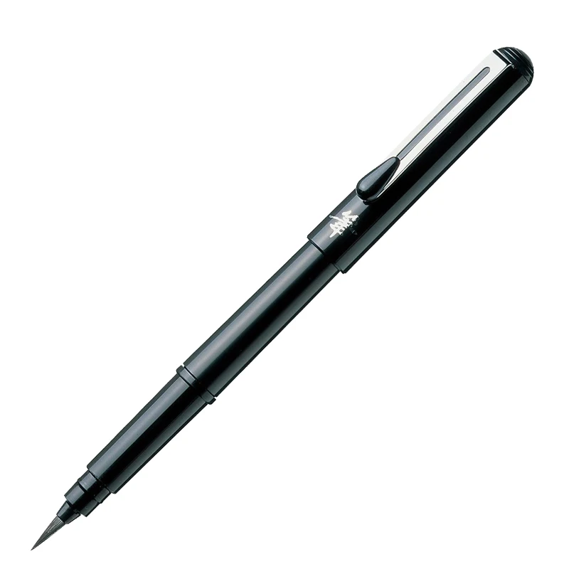 Pentel портативная Fude кисть многоразового использования(XGFKP-A)+ 2 картриджа с черными чернилами ручка для рисования манги