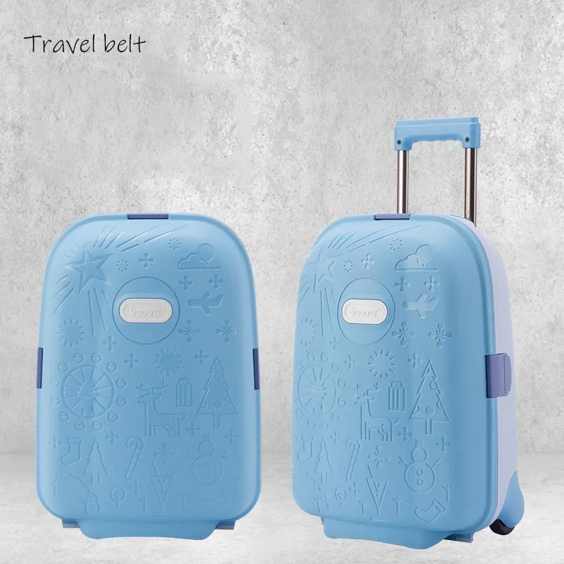 

Travel Belt Cute Children Rolling Luggage Spinner kids travel Bags Brand PP Cabin Cartoon Trolley case Animal Suitcase Wheels