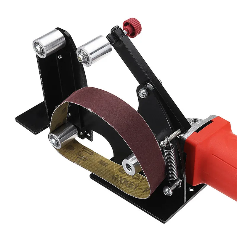 

New Angle Grinder Belt Sander Attachment Metal Wood Sanding Belt Adapter Use 5/8 Inch Thread Spindle Angle Grinder