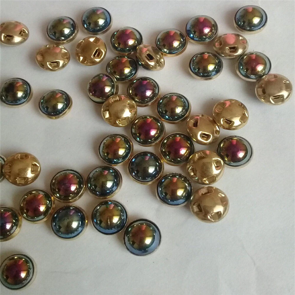 

Lovely 8mm 50pcs/Set Round Rhinestones Pearl Buttons Beads Sewing Tools Decorative Button for DIY Jewelry