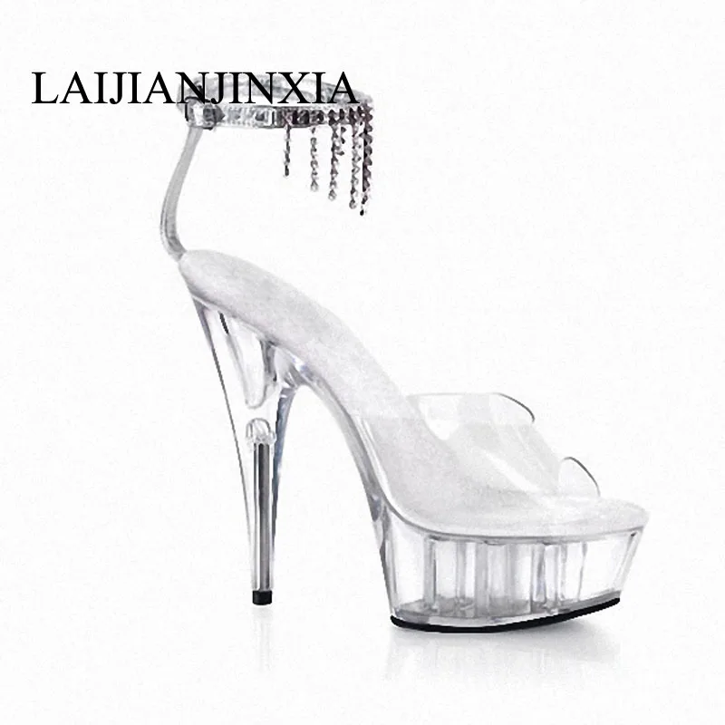 Laijianjinxia/Романтический обувь для вечеринок 15 см обувь на высоком каблуке и платформе Танцы Обувь, сандалии Обувь для танцев