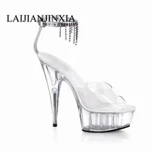 Laijianjinxia/Романтический обувь для вечеринок 15 см обувь на высоком каблуке и платформе Танцы Обувь, сандалии Обувь для танцев