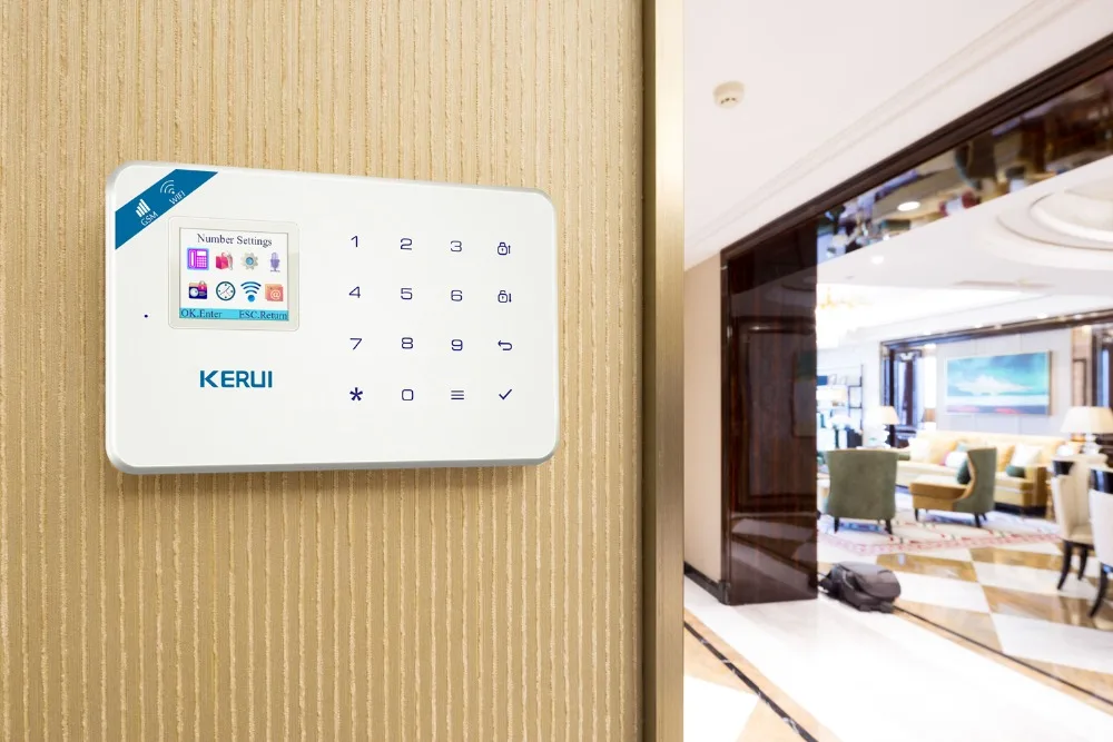 US $152.46 Kerui Wifi Gsm Burglar Security Alarm System Ip Camera App Control Home Pir Motion Detector Door Sensor Alarm Detector Alarm