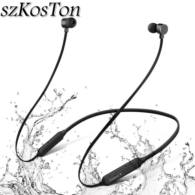 Goede Noise Cancelling Nekband Metalen Magnetische Sport Stereo IPX5 Waterdichte Draadloze Bluetooth Hoofdtelefoon Oortelefoon voor Xiaomi iPhone 8