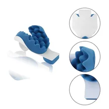 Neck Support Pillow Tension Reliever Massager Relaxer Head Neck Shoulder Muscle Tension Relieves Tightness Soreness Theraputic byriver tourmaline tourmanium ceramic round neck cervical support pillow collar massager negative ion relief muscle tension