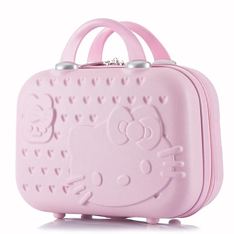 

Hello Kitty Ms. Lovely 14" Cosmetic Case/Business Travel Cosmetic Baggage/Girls Mini Suitcase/Student Portable Suitcase