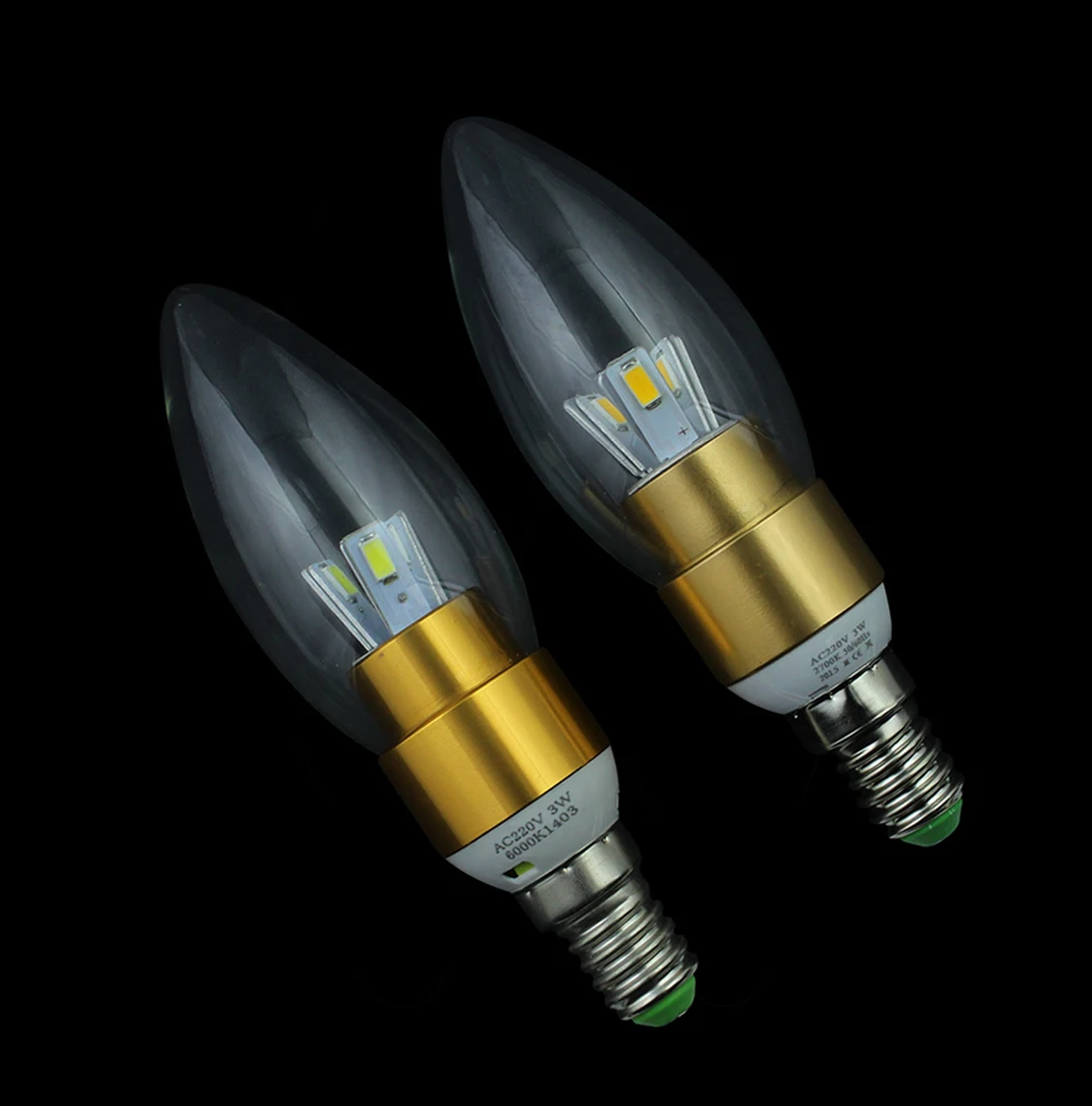 

1Pcs New Design AC220V 110V 3W 5W E14 LED Filament Candle Bulbs 360 Degree Led Bulb Light Lamp Vintage pendant lamps