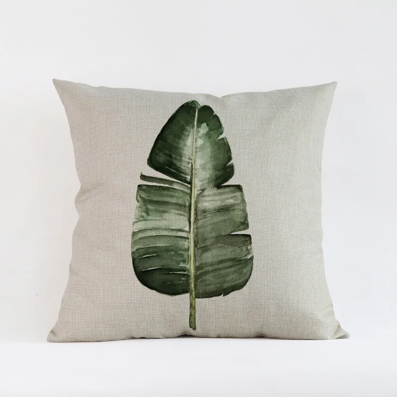 Tropical-Plants-Palm-Leaves-Cactus-Cushion-Pillow-Case-Hand-Painting-Green-Plants-Sofa-Throw-Pillow-Cover (4)