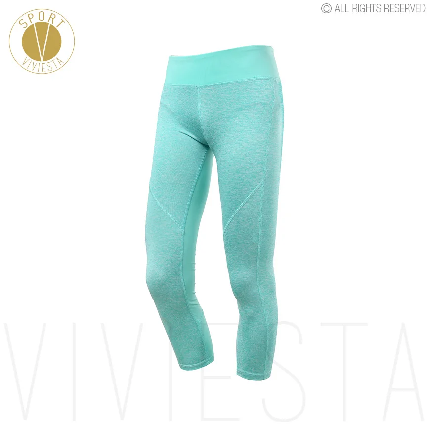 Быстросохнущие спортивные Бриджи женские тренажерный зал Йога пробежки активная тренировка хорошего качества известный бренд 3/4 легинсы, обтягивающие брюки урожай - Цвет: Mint Green