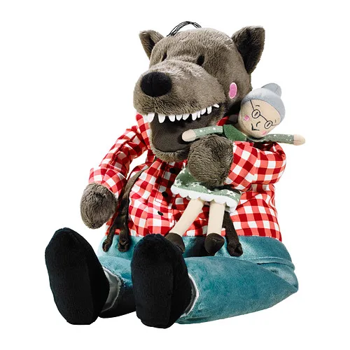 

Free shipping 45cm Lufsig new plush Grandma wolf toy stuffed wolf and grandma doll gift