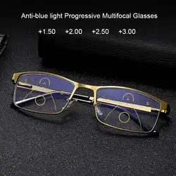 Мужские мультифокальной очки для чтения прогрессивных читателей очки для чтения унисекс для дальнозоркости далеко очков 1,50 2,0 2,5 3,0