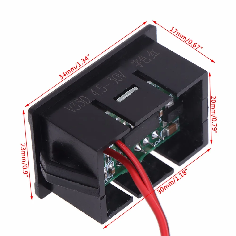 ANENG DC 2 Провода 4 5 30V Мини светодиодный цифровой дисплей вольтметр Вольт