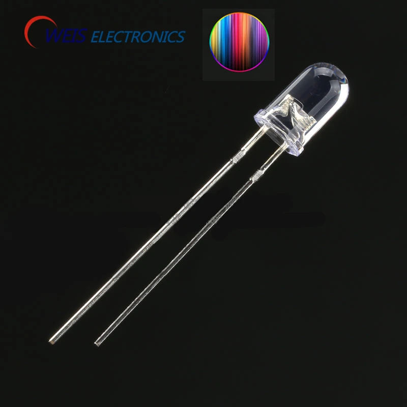 OWEIS 100PCS/LOT 5MM/F5 RGB LED Fast & Slow flash alternately ROUND HEAD Water Clear FREE SHIPPING | Освещение