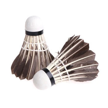 

12 pcs Top Grade Black Feather Badminton Training Shuttlecocks Durable Foam Head