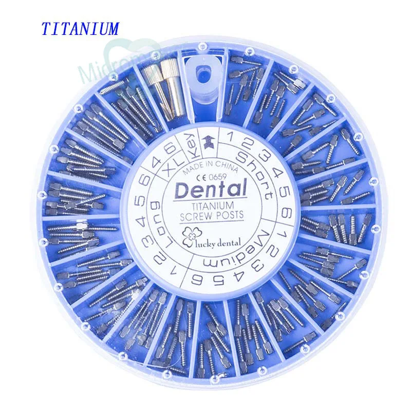 120 шт зубной корень канал ремонт ногтей титан/нержавеющая сталь винтовые штыри