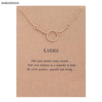 New Gold Plated Bone Karma Circle Alloy Clavicular Bones Pendant Short Chocker Necklace
