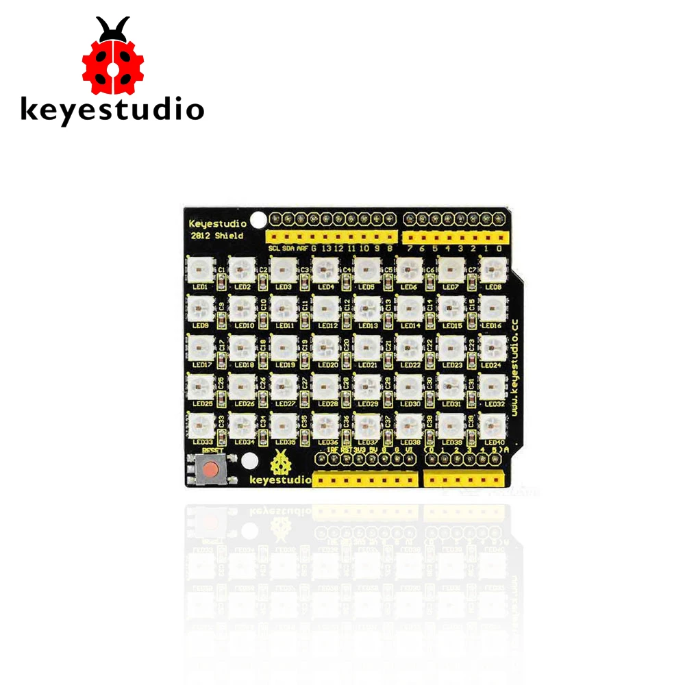 

NEW! Keyestudio 40 RGB LED WS2812 Pixel Matrix Shield for Arduino