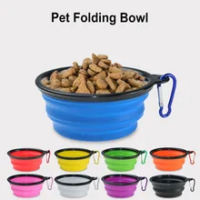Мягкая миска для домашних животных, Складная расширяемая миска для собак, кошек, миска для воды еды, портативное дорожное блюдо для домашних животных, собак, воды, кошек, кормления