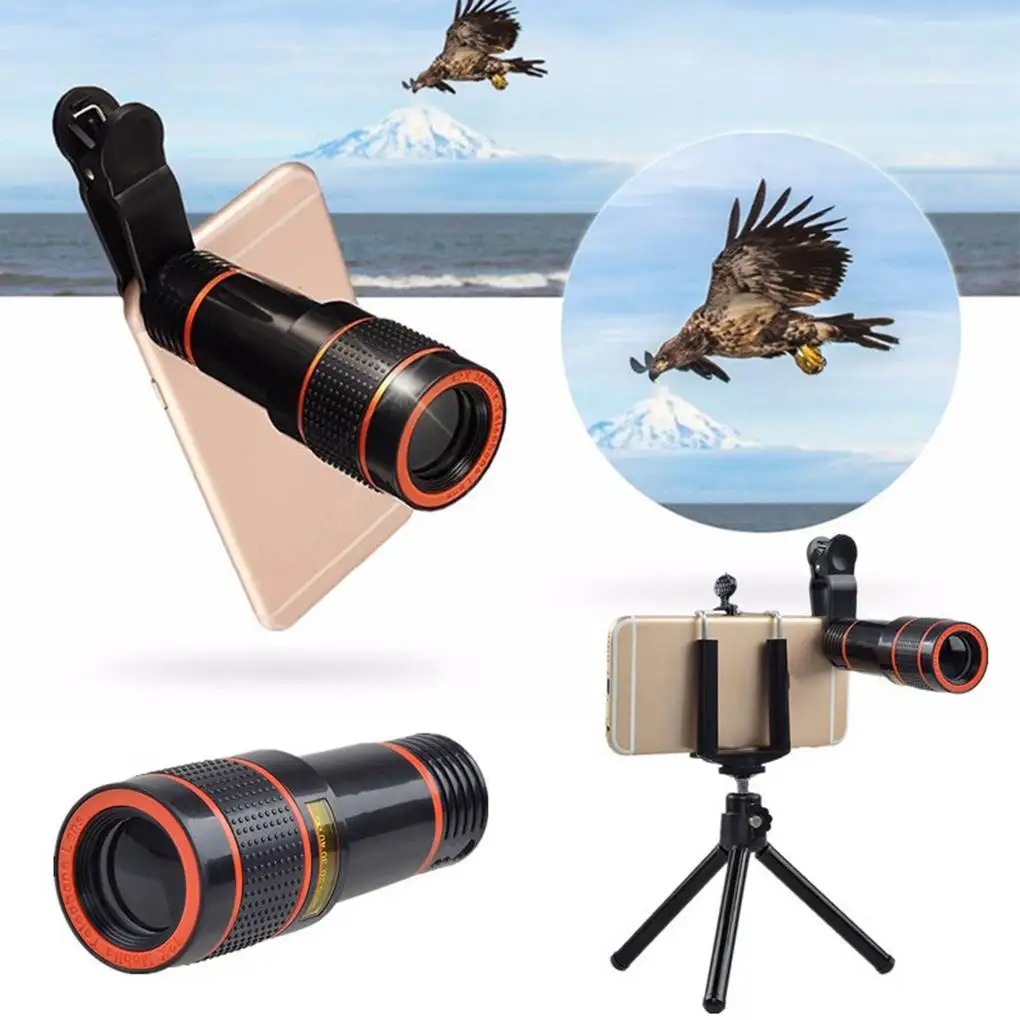 

8X18 High Power Mobile Monocular Smartphone Shockproof Telescope for Bird Watching Hunting Camping