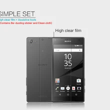 Nillkin супер прозрачный, с защитой от отпечатков пальцев Экран Защитная пленка для Sony Xperia Z5 Compact/e5803/e5823/J5 компактная защитная пленка HD защитная пленка