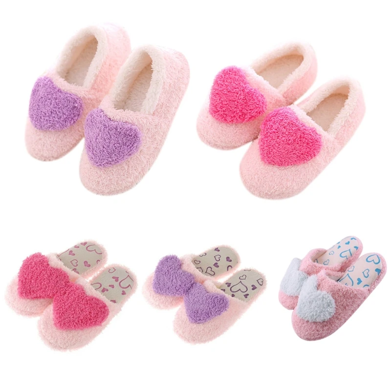 KLV High Quality Coral Fleece Women Warm Slippers Winter Indoor Heart Shaped Soft Plush House Shoes Floor Home KLV High Quality Coral Fleece Women Warm Slippers Winter Indoor Heart Shaped Soft Plush House Shoes Floor Home
