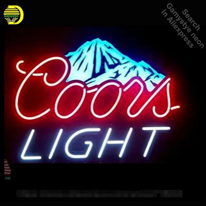 Coors light neon sign with mountains Clearance