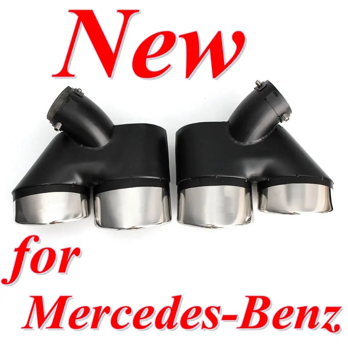 For Mercedes-Benz W211 E-Class E240 E280 E320 E350 E430 For AMG Pair Car Exhaust Tip Stainless Steel Muffler Pipe EU-W21128020