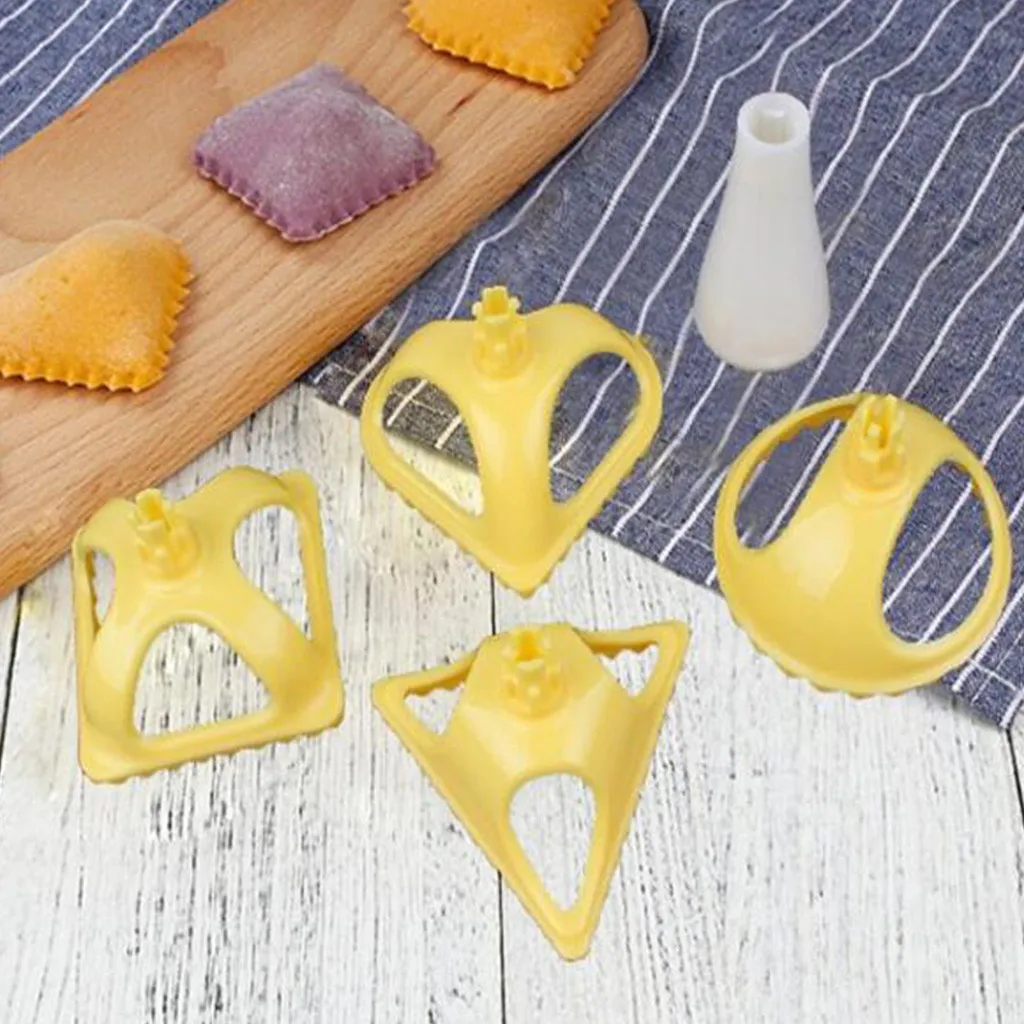 

4Pcs/Set Creative Simple Dumpling Mold Maker Device Easy DIY Dumpling Mould Kitchen Baking Tools