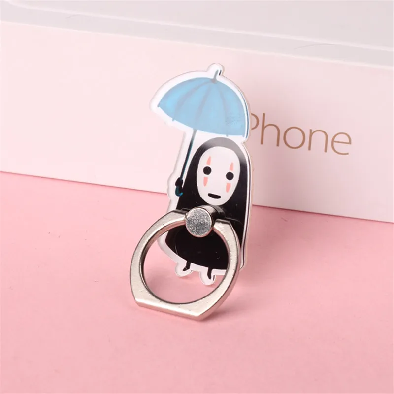 Cute Cartoon No Face Man Universal Smartphone Stand Holder Mobile Phone Finger Ring for All Smart Phone iPhone Accessory Samsung