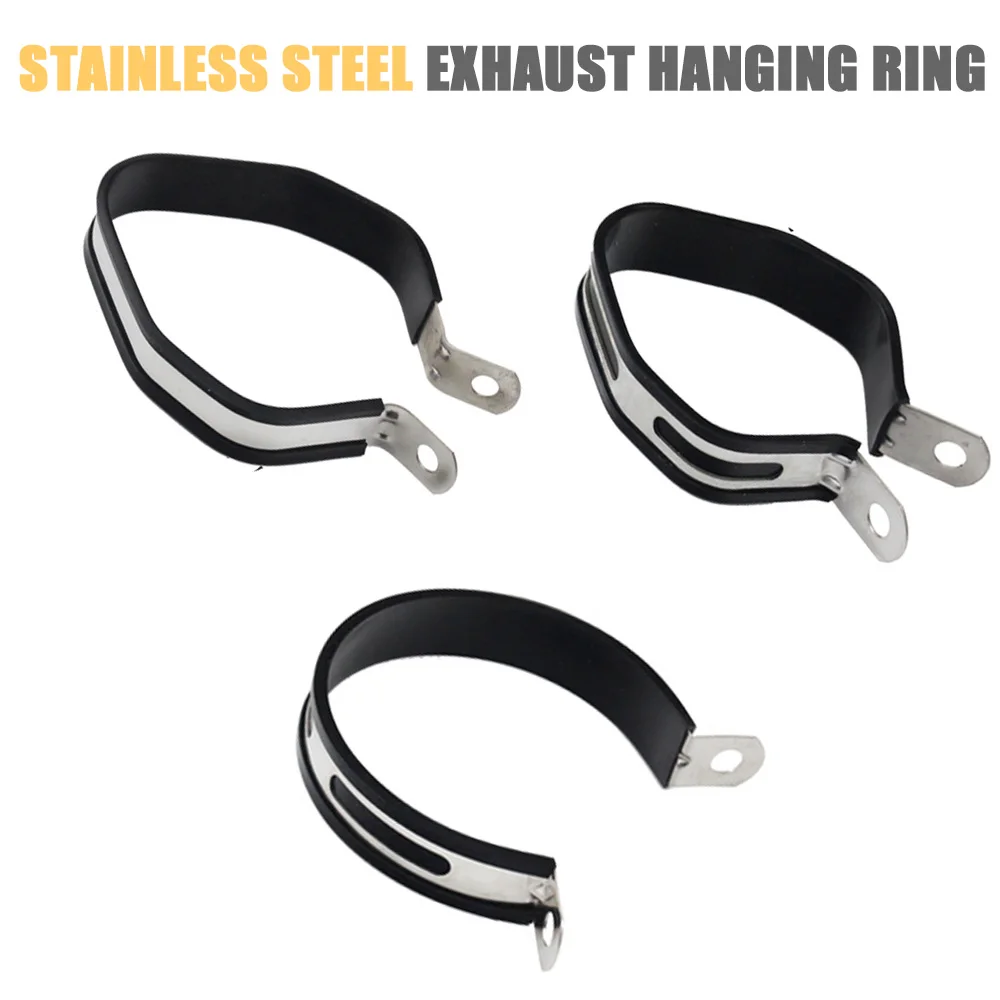 

Stainless steel Motorcycle Hexagonal Round Exhaust Muffler Pipe Bracket Clip Fasten Support Silencer Pipe Bracket Hanger Band